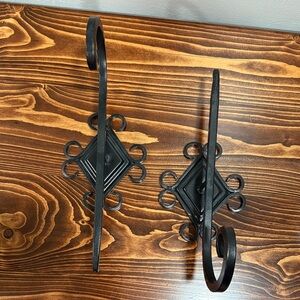 Black Wrought Iron Wall Hooks